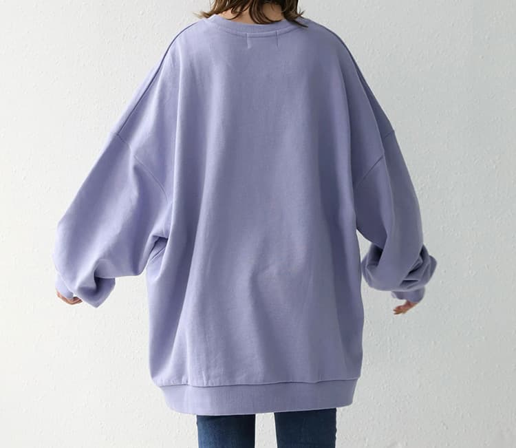 イエベ春/イエベ秋服　ゆったりオーバーサイズ裏起毛スウェット