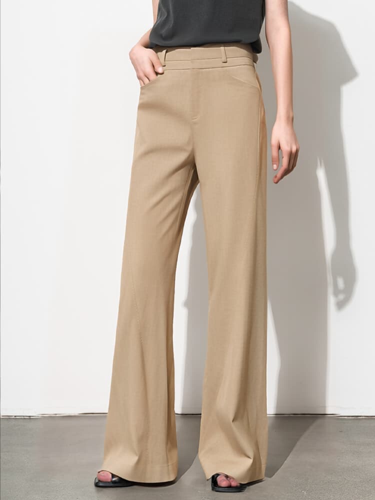 イエベ春/イエベ秋服　美脚ワイドパンツ