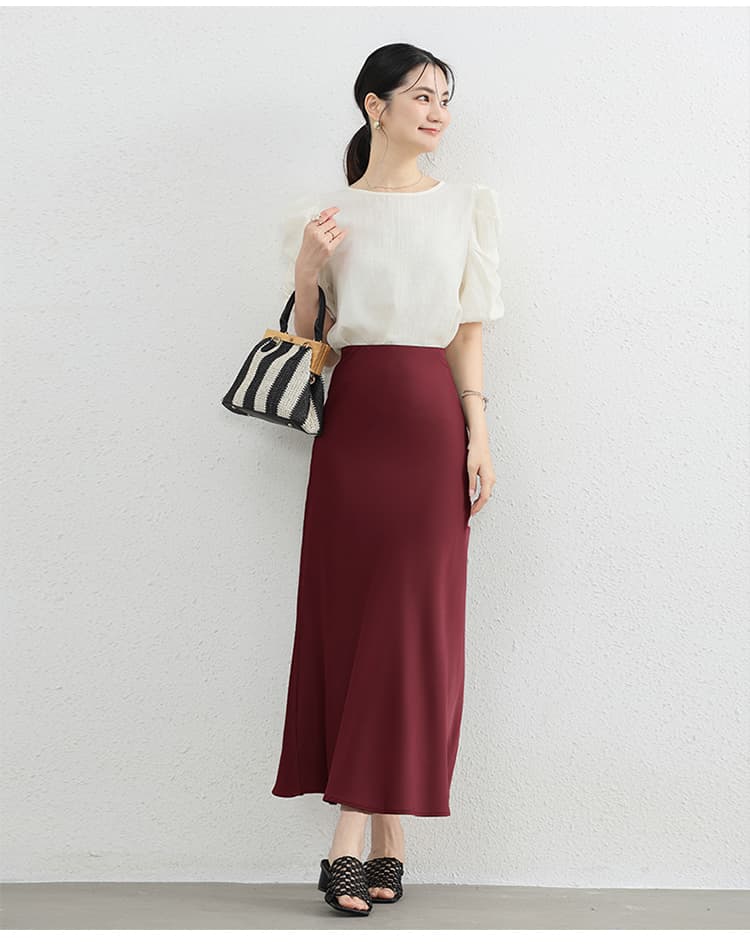 イエベ春/イエベ秋服　しなやかマーメイドラインスカート