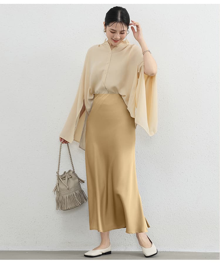 イエベ春/イエベ秋服　しなやかマーメイドラインスカート