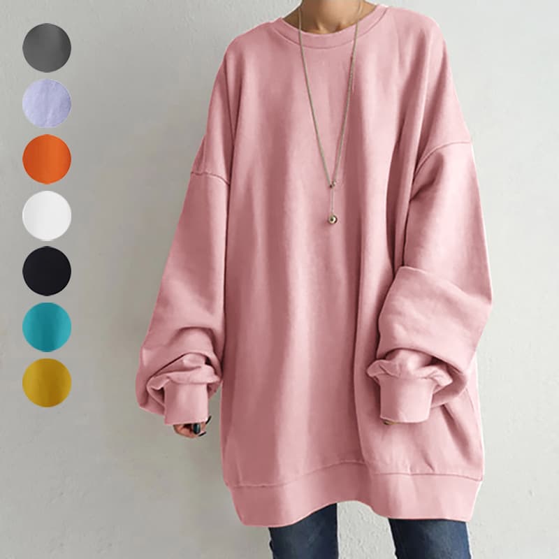 イエベ春/イエベ秋服　ゆったりオーバーサイズ裏起毛スウェット