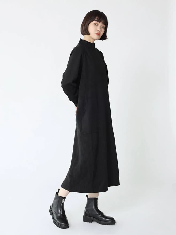 イエベ春/イエベ秋服　スエード調ワンピース