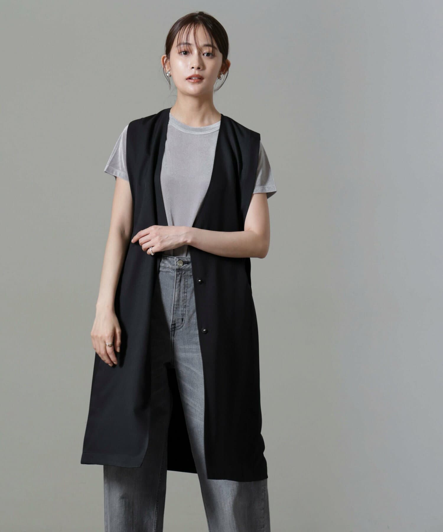 イエベ春/イエベ秋服　すっきり着こなせる ロングベスト