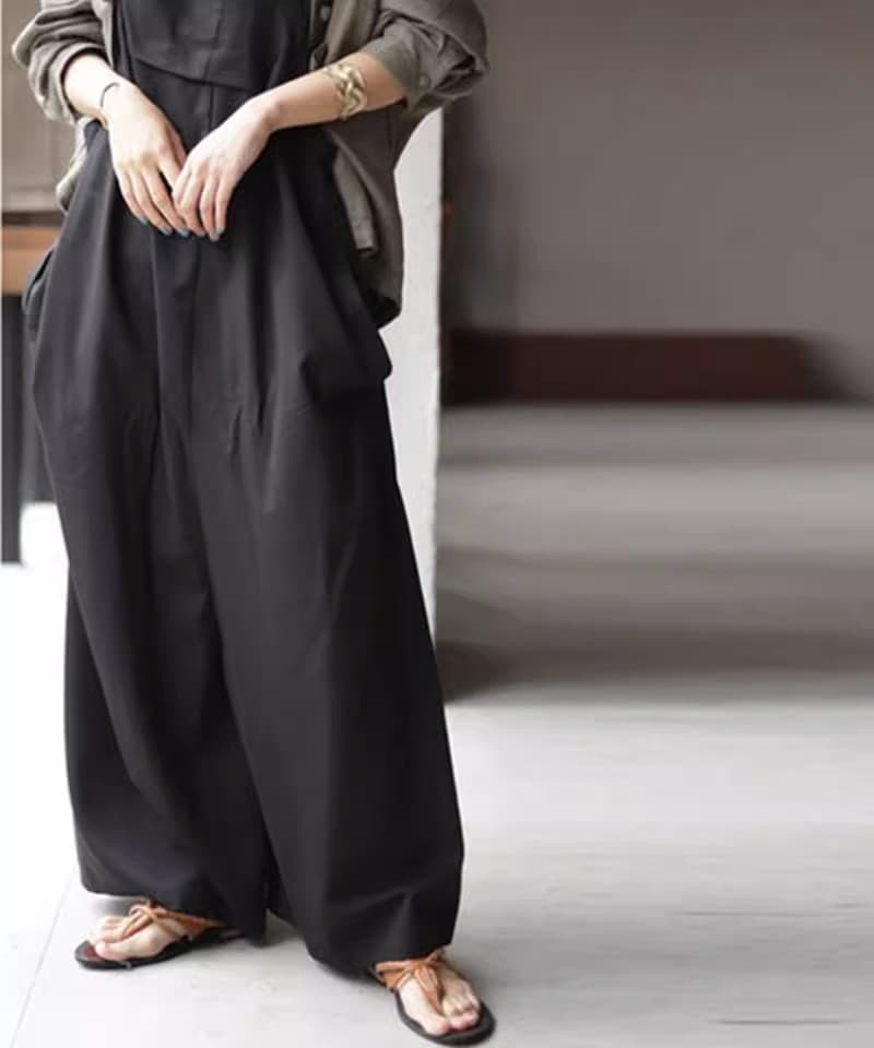 イエベ春/イエベ秋服　ゆったりサロペットパンツ