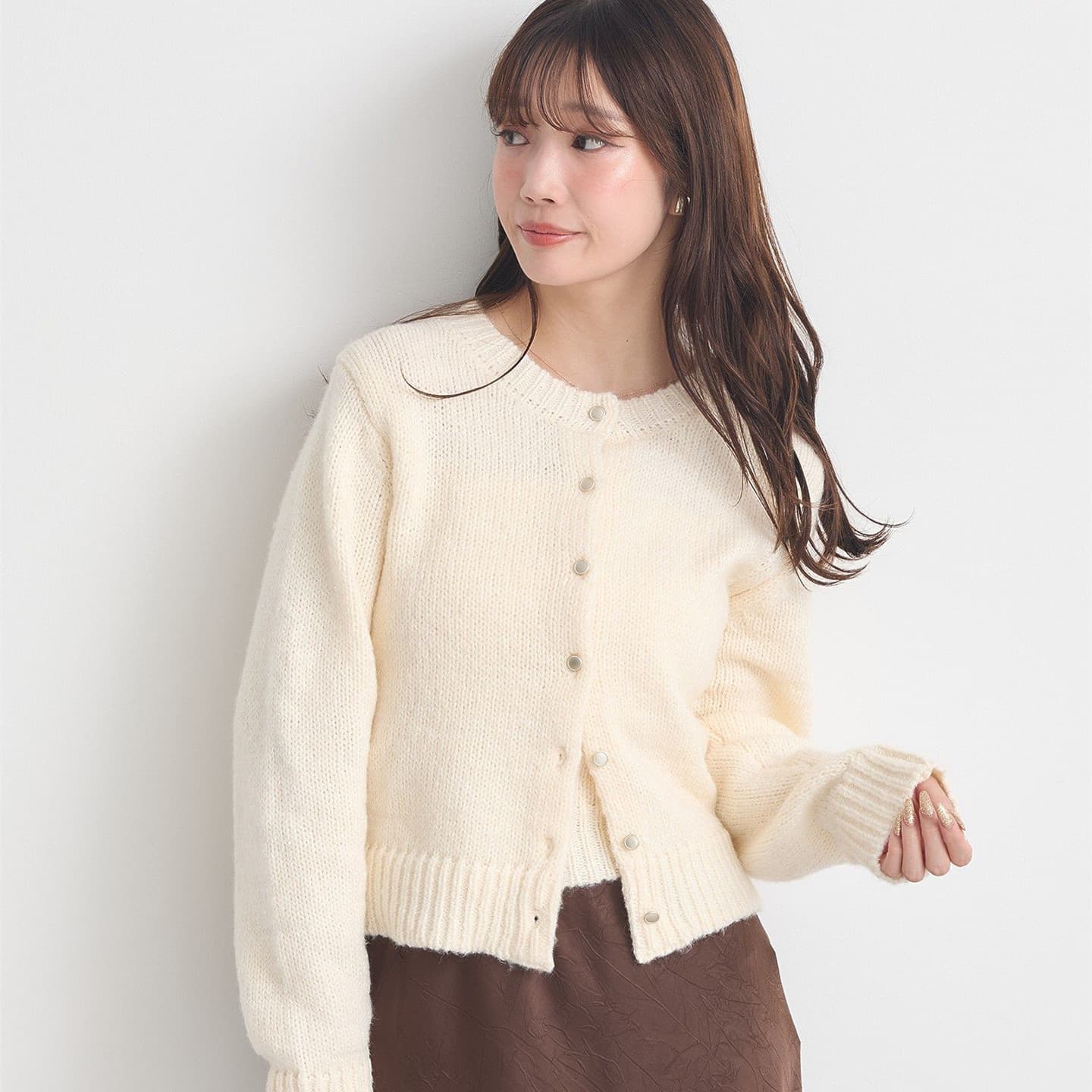 イエベ春/イエベ秋服　スクエアネックニットアンサンブルセット