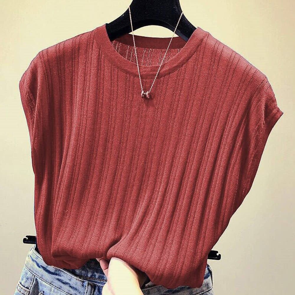 イエベ春/イエベ秋服　フレンチ袖 縦縞デザイン