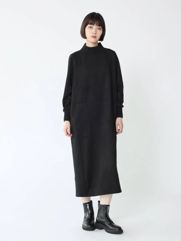 イエベ春/イエベ秋服　スエード調ワンピース