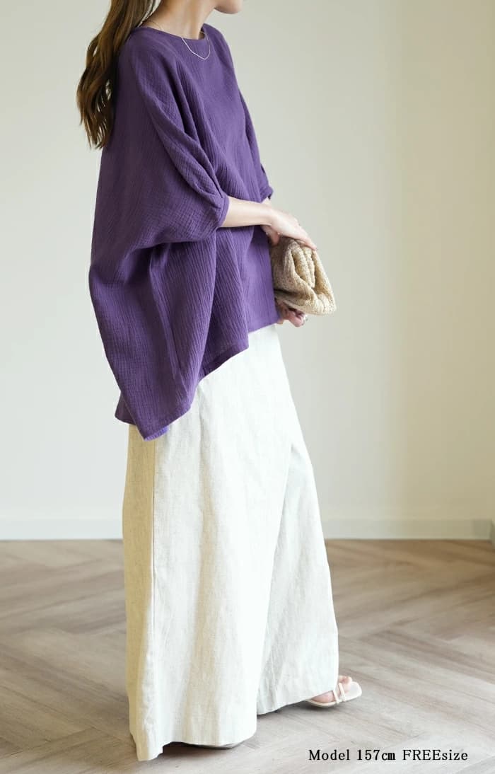 イエベ春/イエベ秋服　風合い豊かなゆったりドルマンシルエット