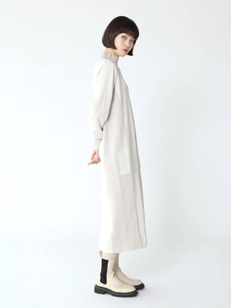 イエベ春/イエベ秋服　スエード調ワンピース