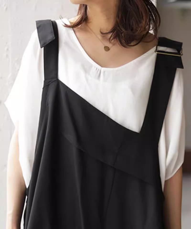イエベ春/イエベ秋服　ゆったりサロペットパンツ
