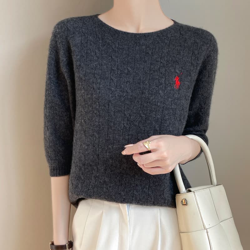 イエベ春/イエベ秋服　ニット半袖トップス