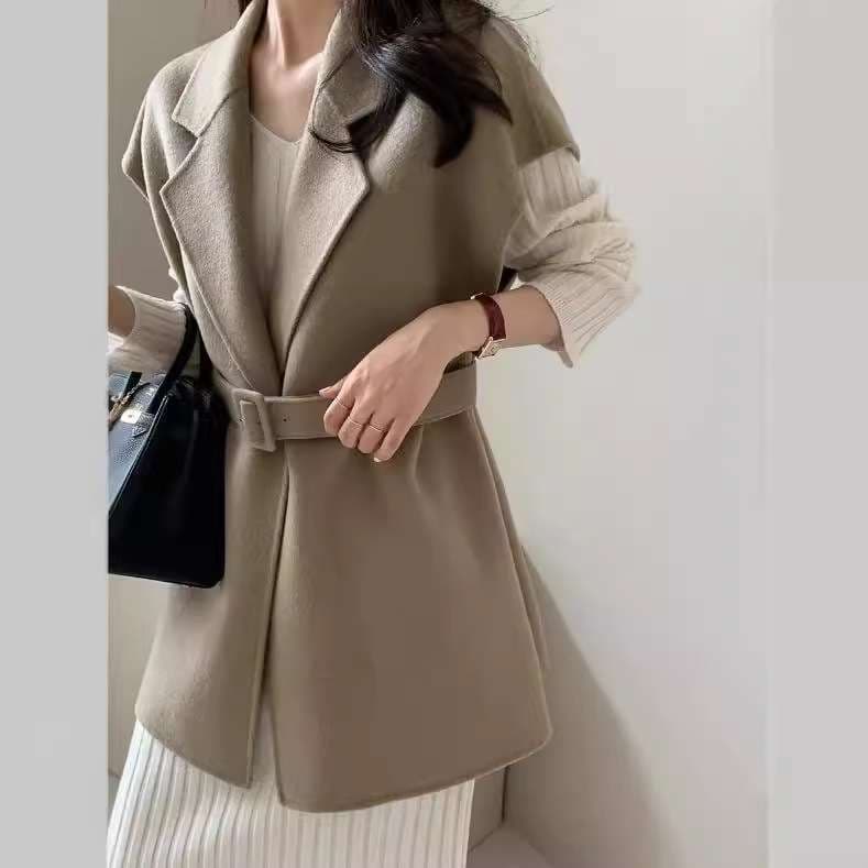 イエベ春/イエベ秋服　ベルト付きベストジャケット