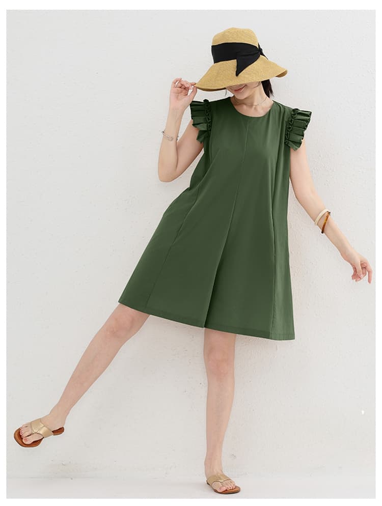 イエベ秋服　プリーツ袖オールインワン