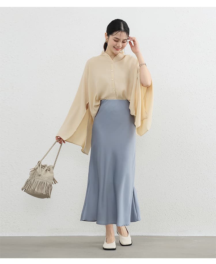 イエベ春/イエベ秋服　しなやかマーメイドラインスカート