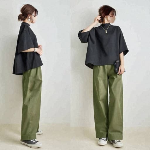 イエベ春/イエベ秋服　すっきり美脚見せの定番カジュアルセットアップ