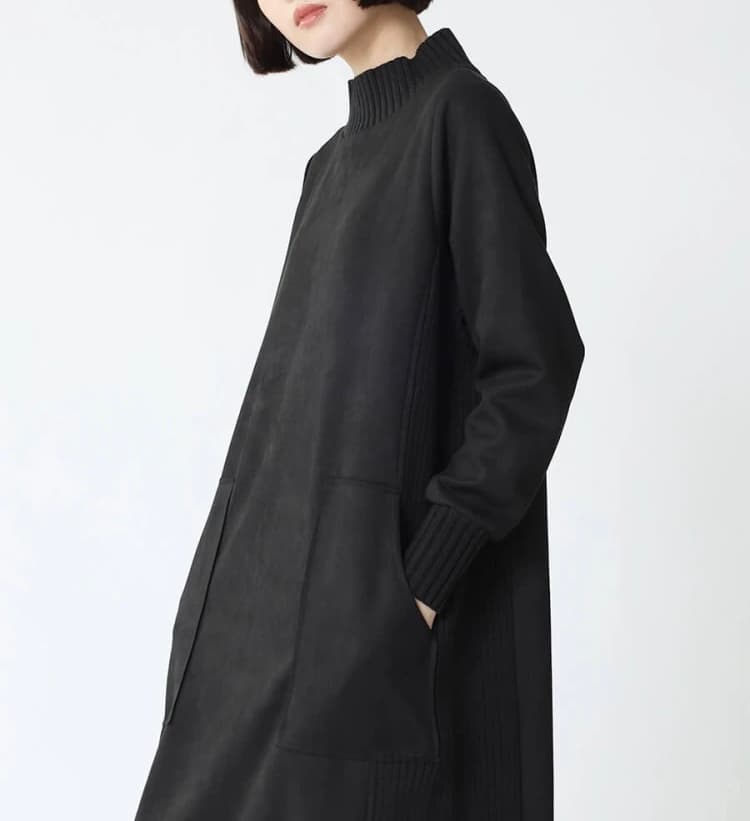 イエベ春/イエベ秋服　スエード調ワンピース