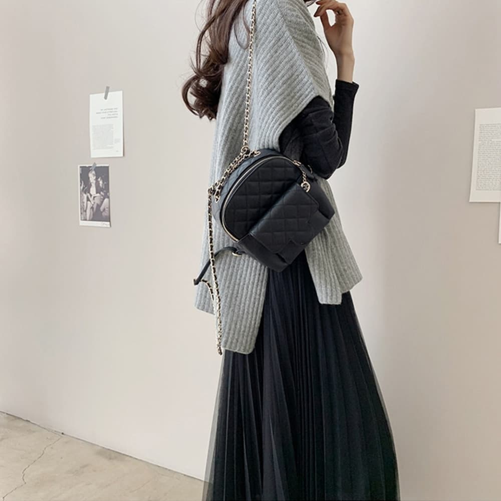 イエベ春/イエベ秋服　リブ編みニットベスト レディース 重ね着ニット