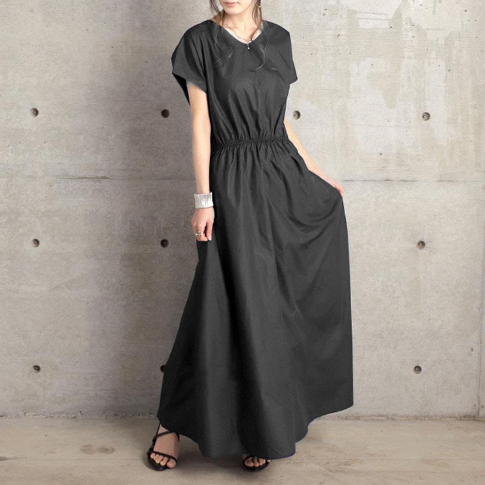 イエベ春/イエベ秋服　優美なリボン結びマキシワンピース