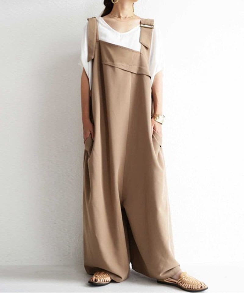 イエベ春/イエベ秋服　ゆったりサロペットパンツ
