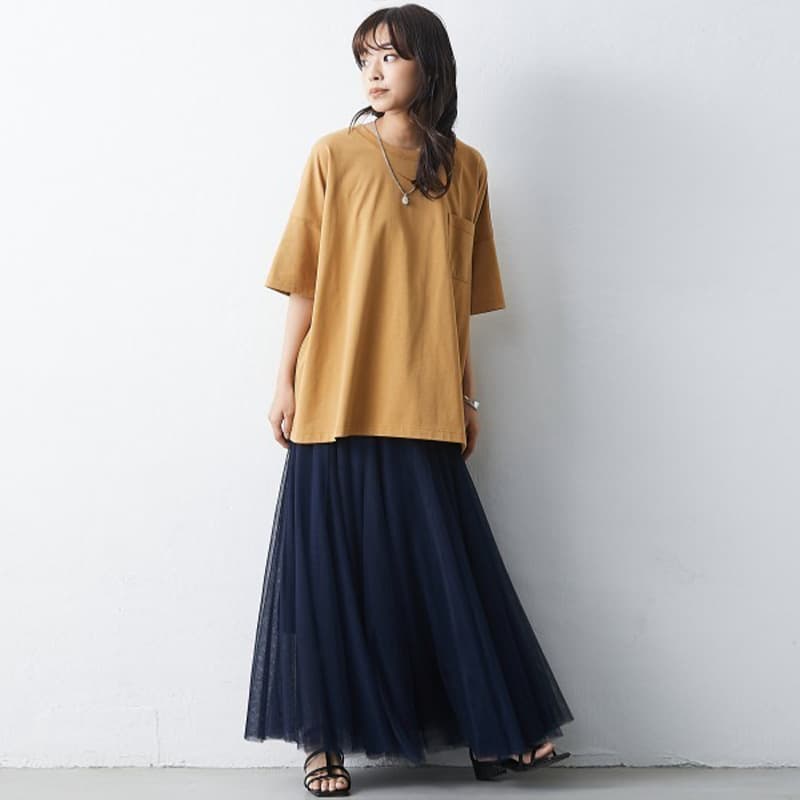 イエベ秋服　チュールレイヤードスカート