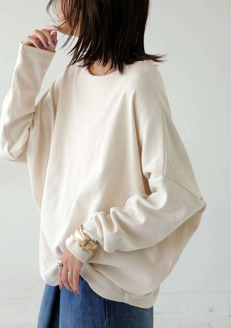 イエベ春/イエベ秋服　ゆったりオーバーサイズスウェットT