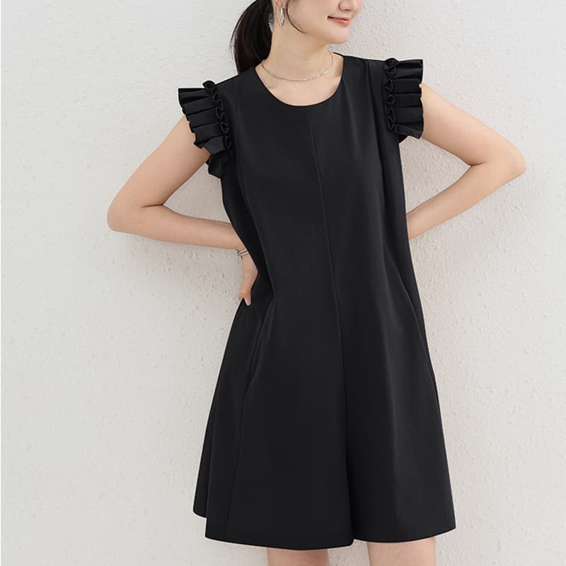 イエベ秋服　プリーツ袖オールインワン