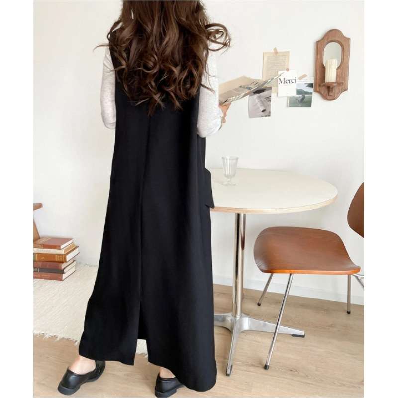 イエベ秋服　シンプル一枚仕立てベストワンピース
