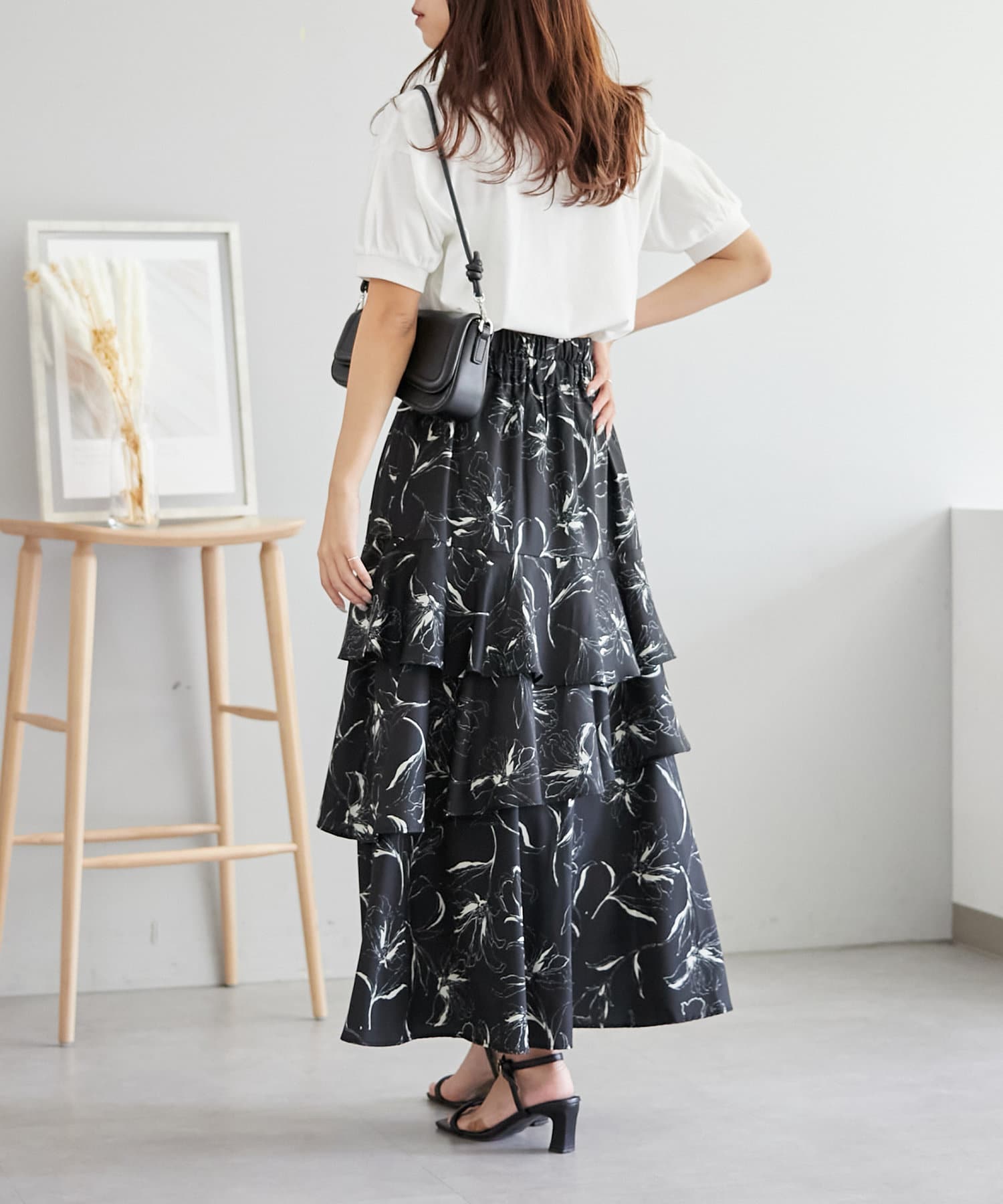 イエベ春/イエベ秋服　フリルロマンティックスカート