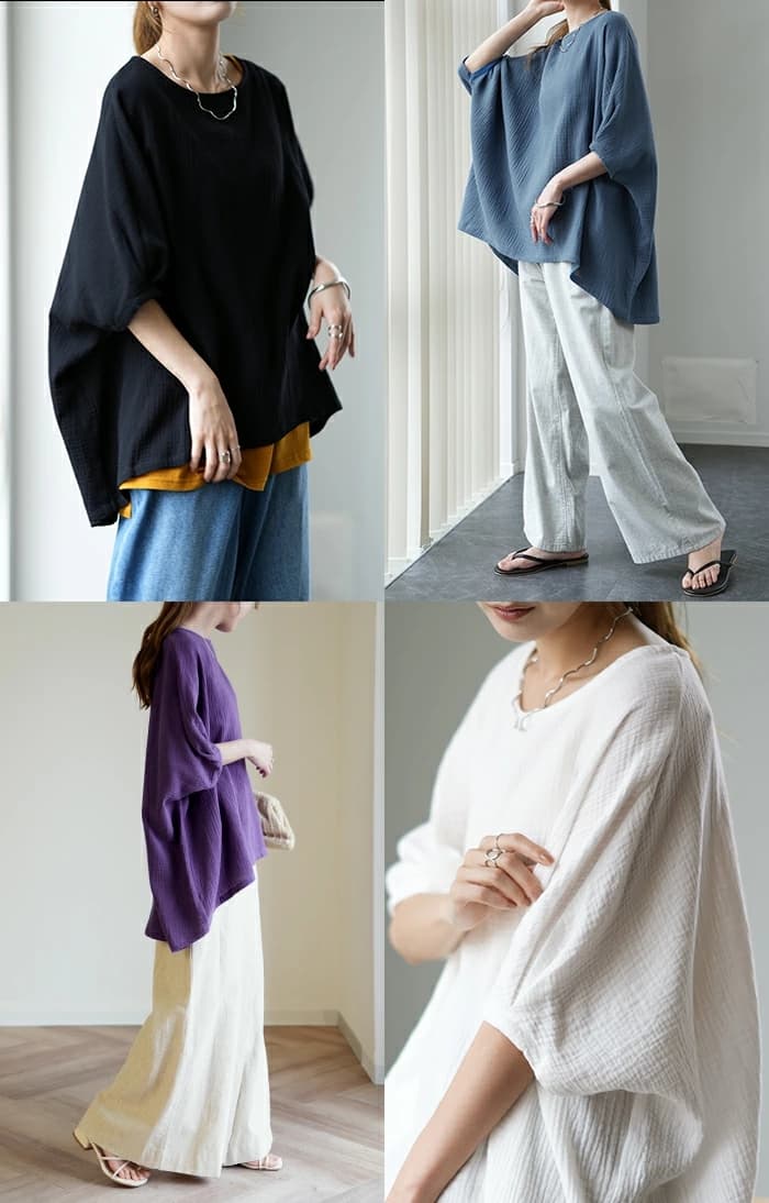 イエベ春/イエベ秋服　風合い豊かなゆったりドルマンシルエット