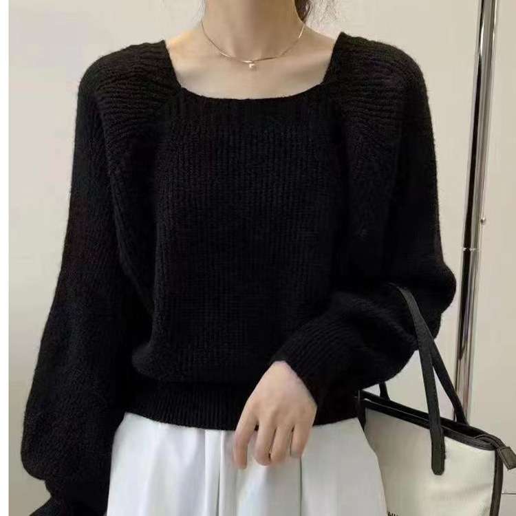 イエベ春/イエベ秋服　ゆったりボートネックニット