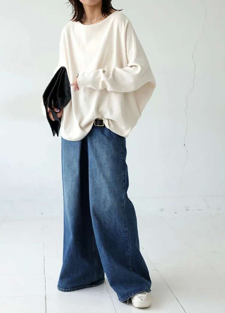 イエベ春/イエベ秋服　ゆったりオーバーサイズスウェットT