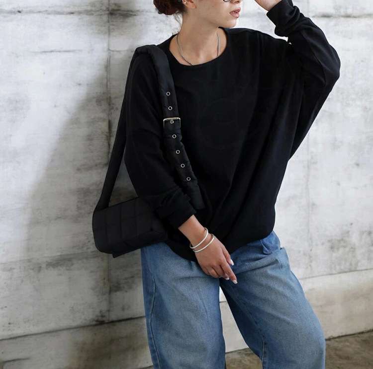 イエベ春/イエベ秋服　ゆったりオーバーサイズスウェットT