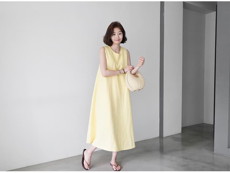 イエベ春/イエベ秋服　フレア シルエット ロング丈 ワンピース