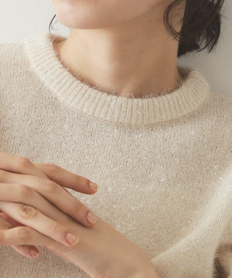 イエベ春/イエベ秋服　ぽわん袖半袖ニット