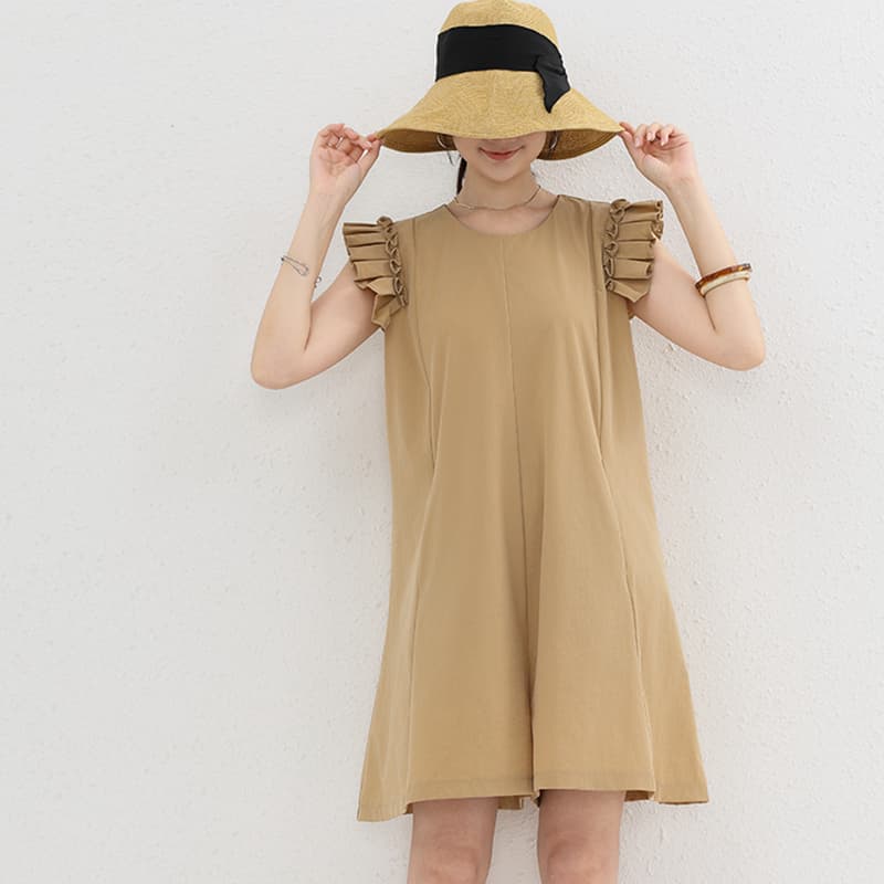 イエベ秋服　プリーツ袖オールインワン