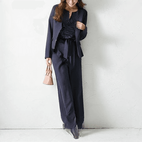 イエベ秋服　上品スーツ3点セットアップ