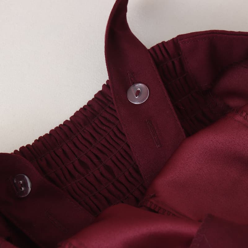 イエベ春/イエベ秋服　アシンメトリー重ね切替ワンピース