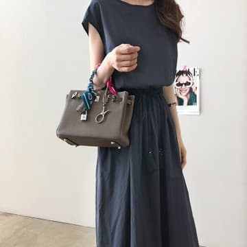 イエベ春/イエベ秋服　優美な佇まい フレアロングワンピース