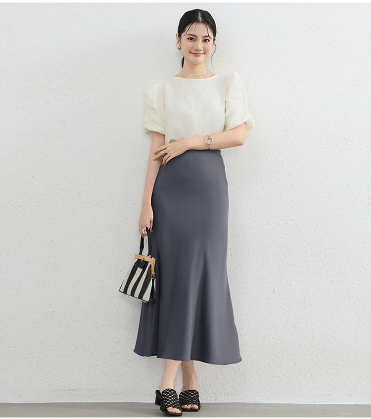イエベ春/イエベ秋服　しなやかマーメイドラインスカート