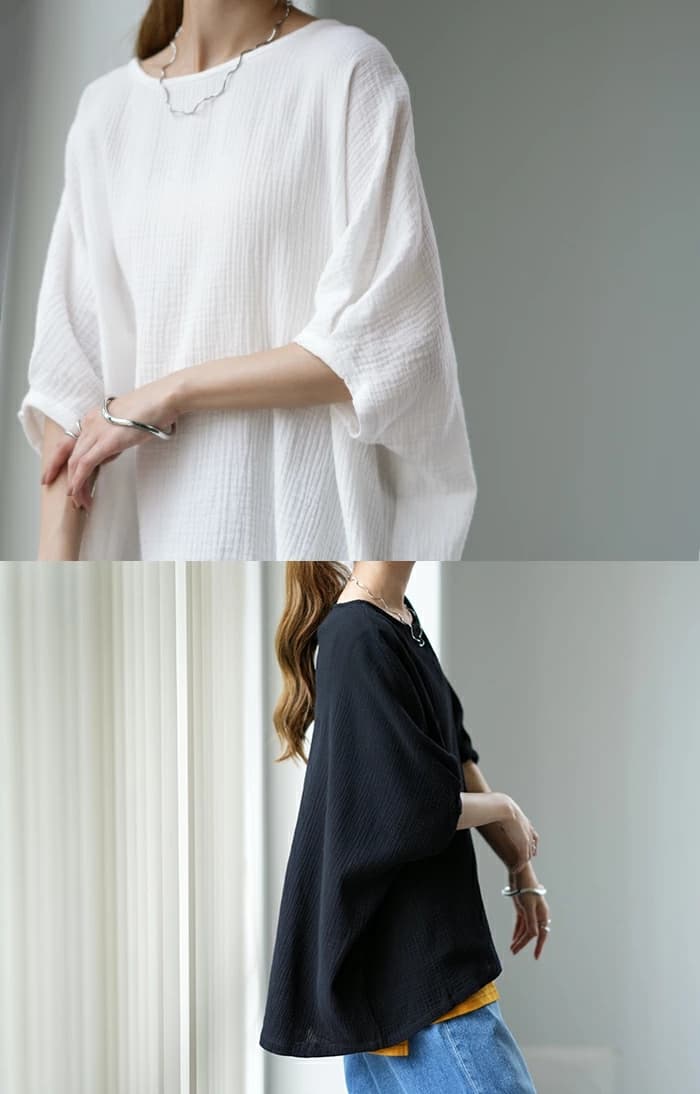 イエベ春/イエベ秋服　風合い豊かなゆったりドルマンシルエット