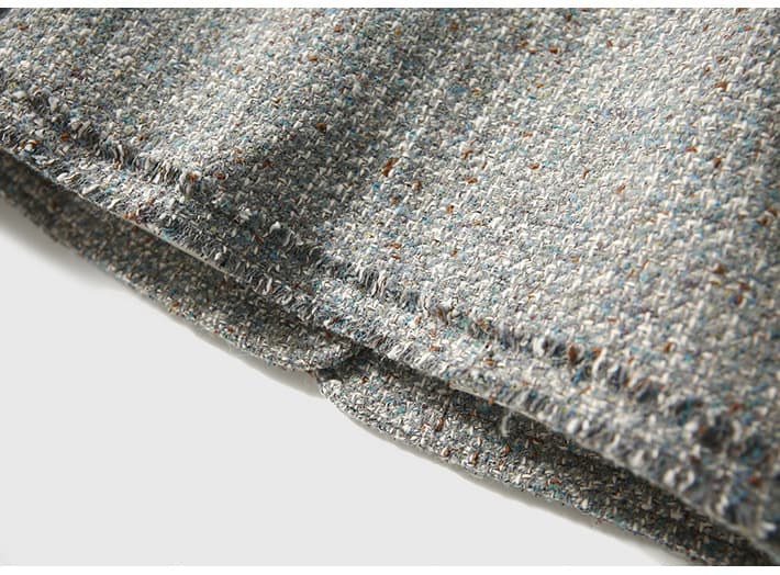 上品ツイード調ノーカラージャケット