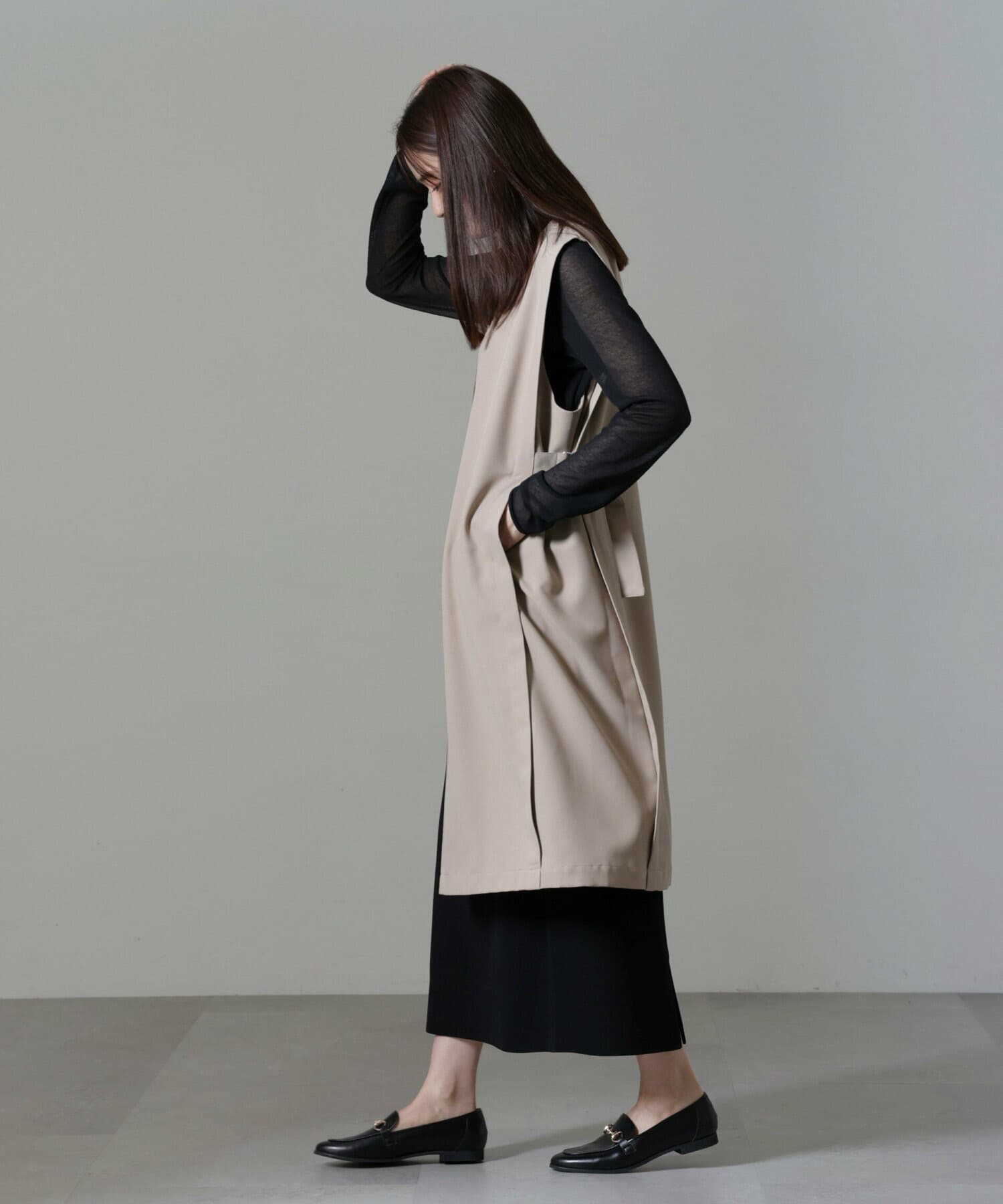 イエベ春/イエベ秋服　すっきり着こなせる ロングベスト