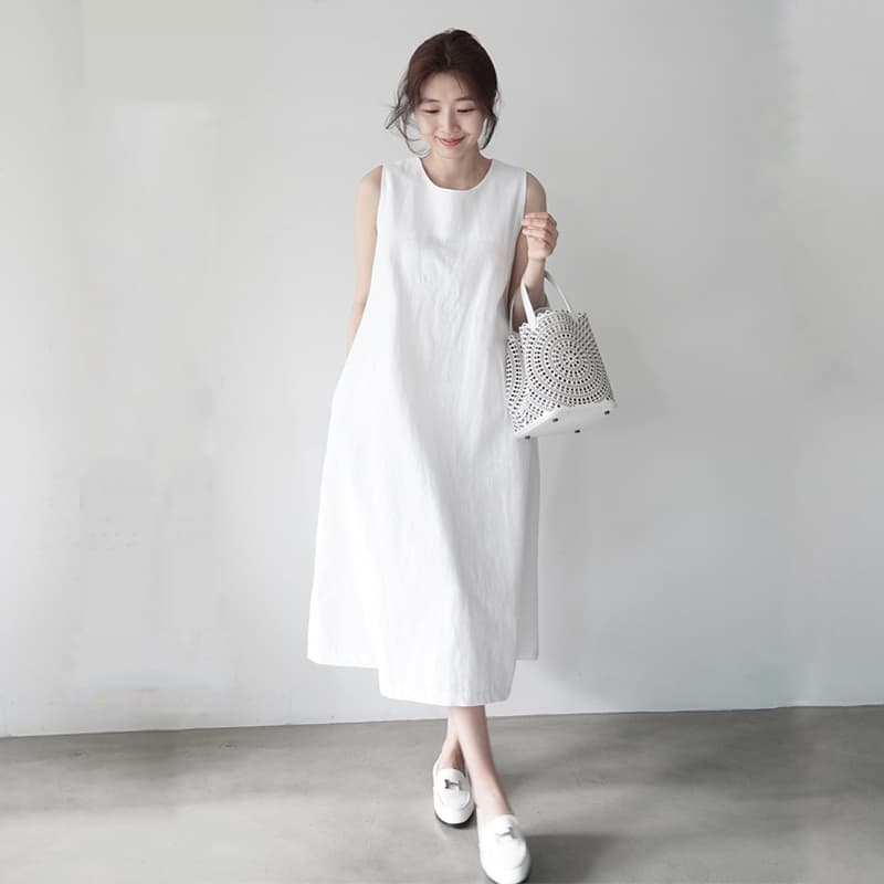 イエベ春/イエベ秋服　フレア シルエット ロング丈 ワンピース