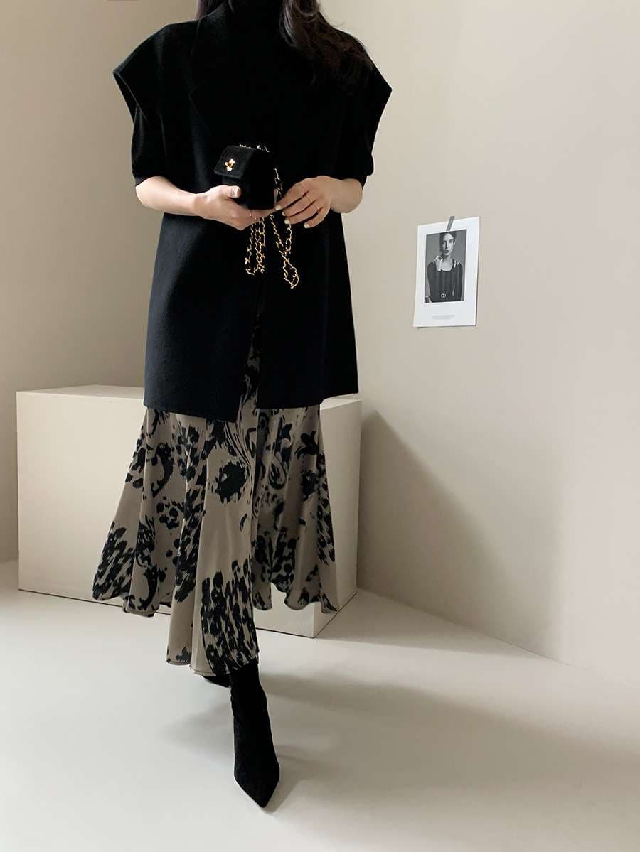 イエベ春/イエベ秋服　ベルト付きベストジャケット