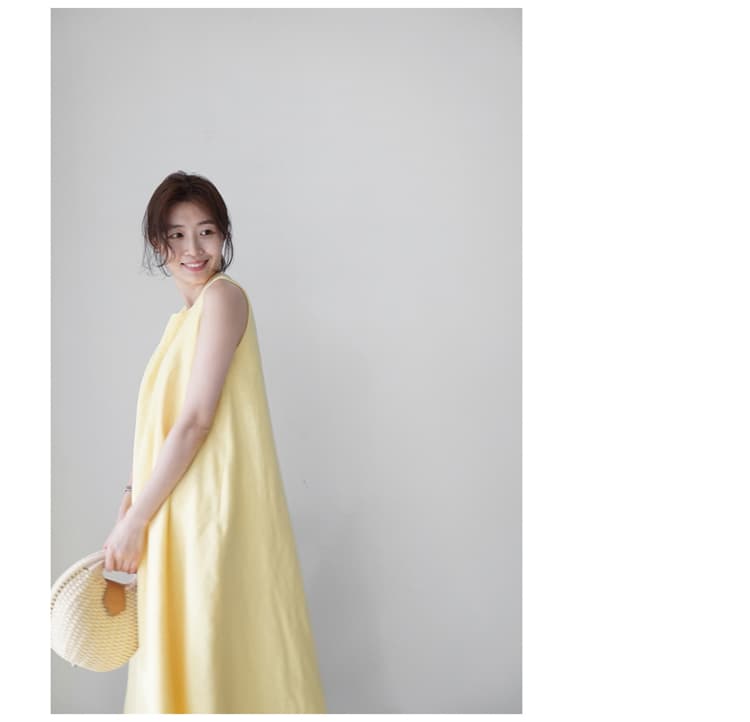 イエベ春/イエベ秋服　フレア シルエット ロング丈 ワンピース