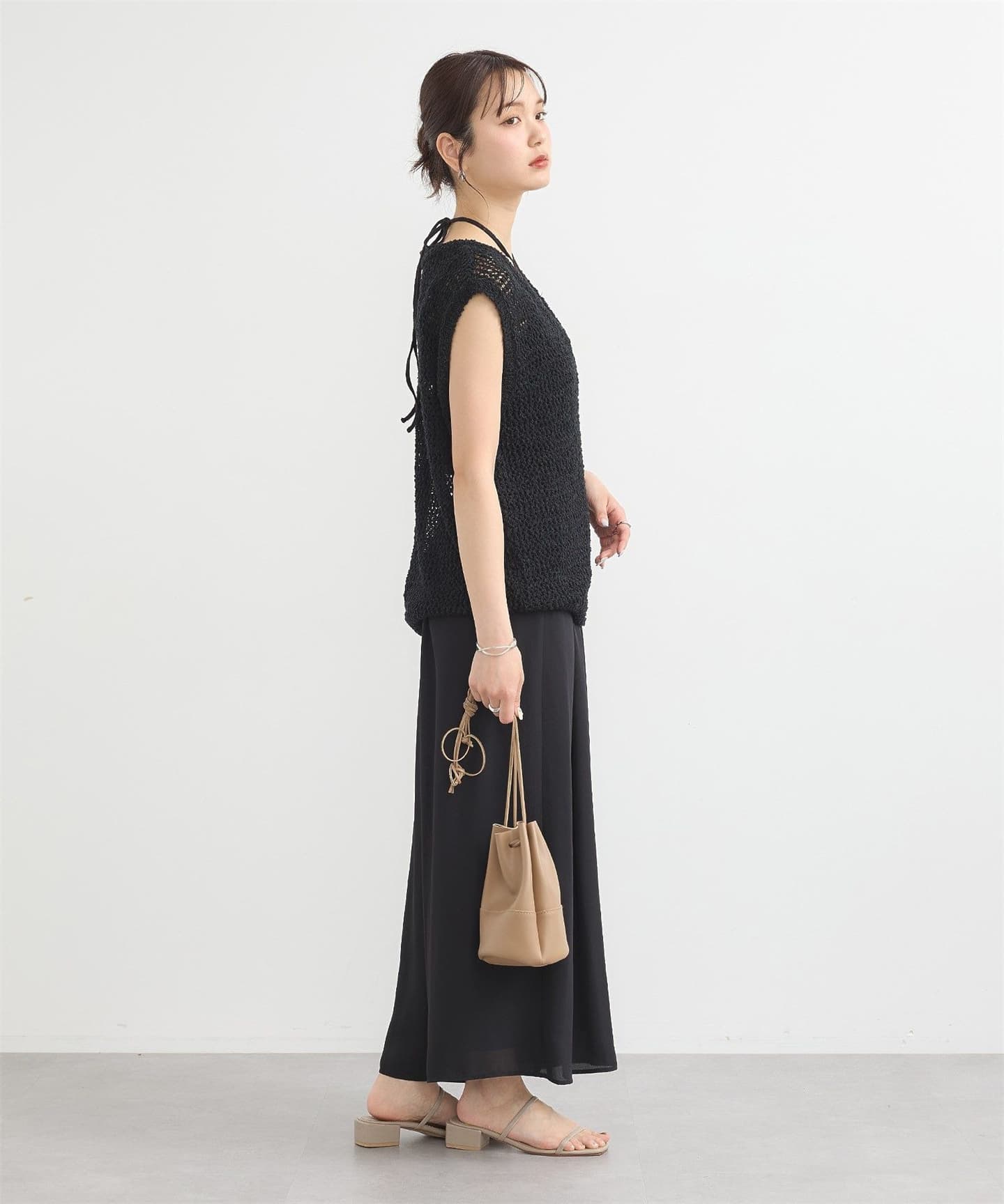 イエベ春/イエベ秋服　透かし編みニットベスト