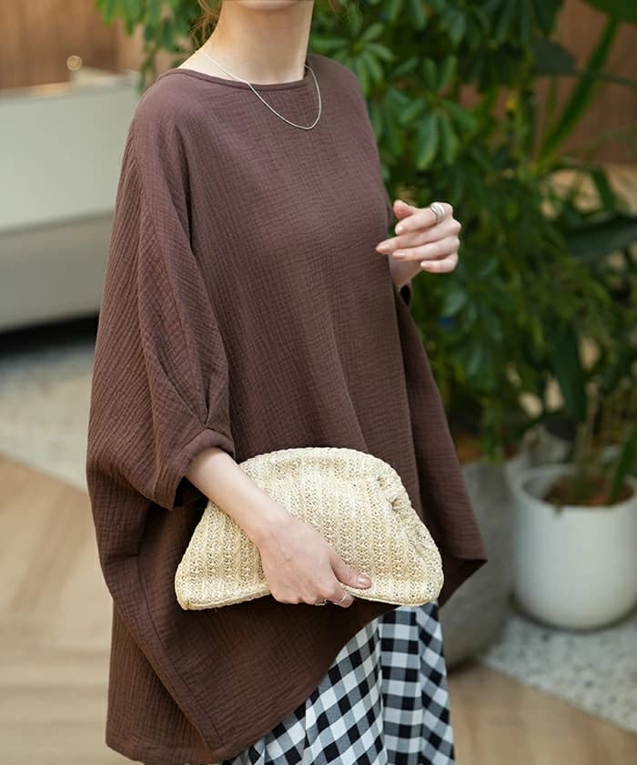 イエベ春/イエベ秋服　風合い豊かなゆったりドルマンシルエット