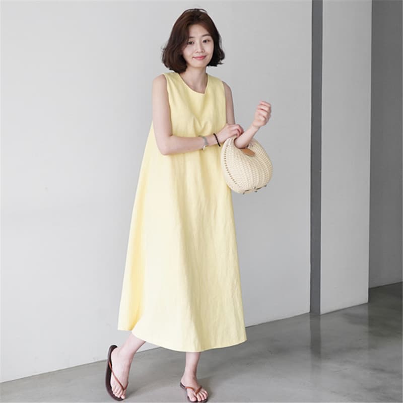 イエベ春/イエベ秋服　フレア シルエット ロング丈 ワンピース