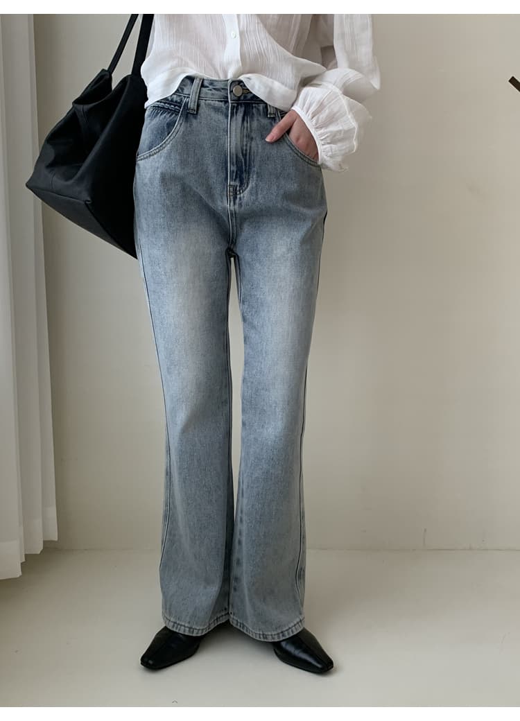 イエベ春/イエベ秋服　ハイウエストワイドデニム