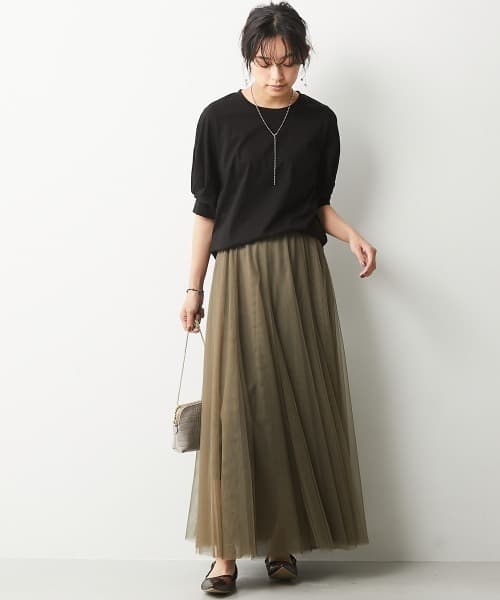 イエベ秋服　チュールレイヤードスカート